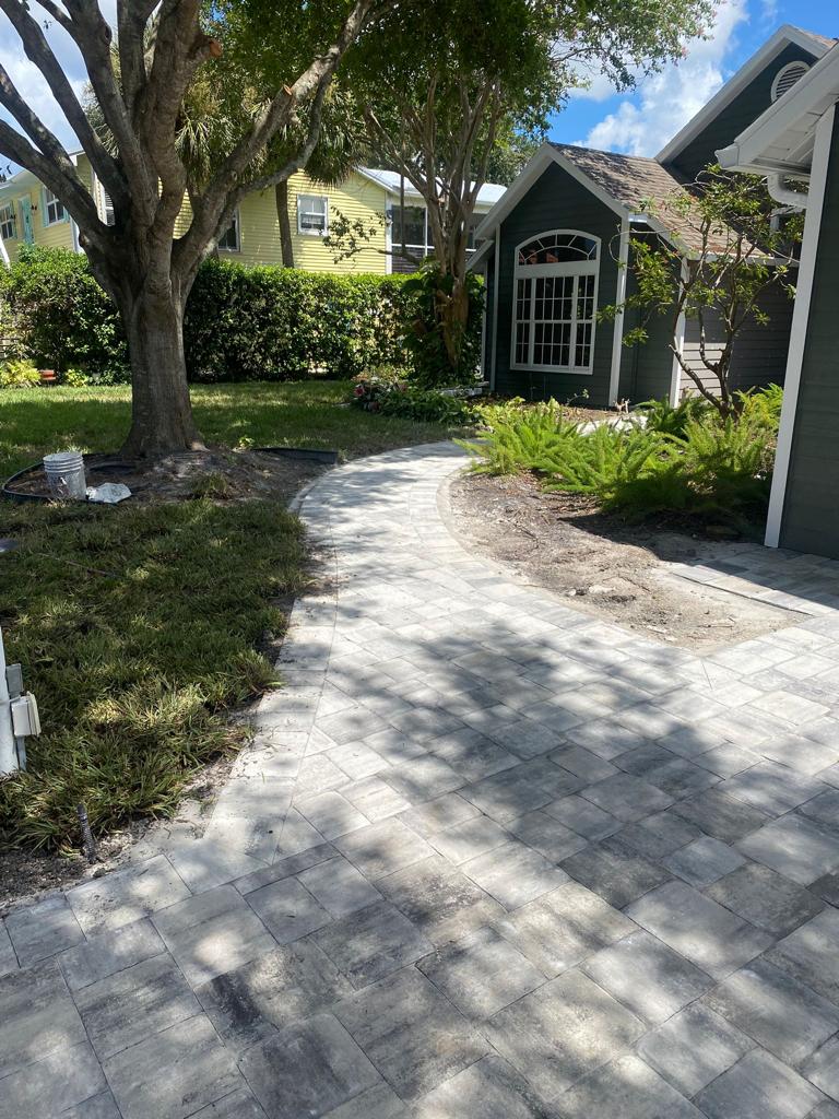 Walkway paver installation in Lakewood Ranch, FL